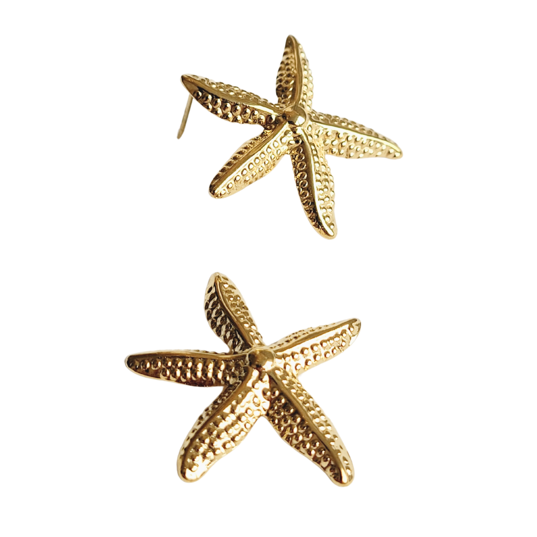 Gouden oorbellen Zeester