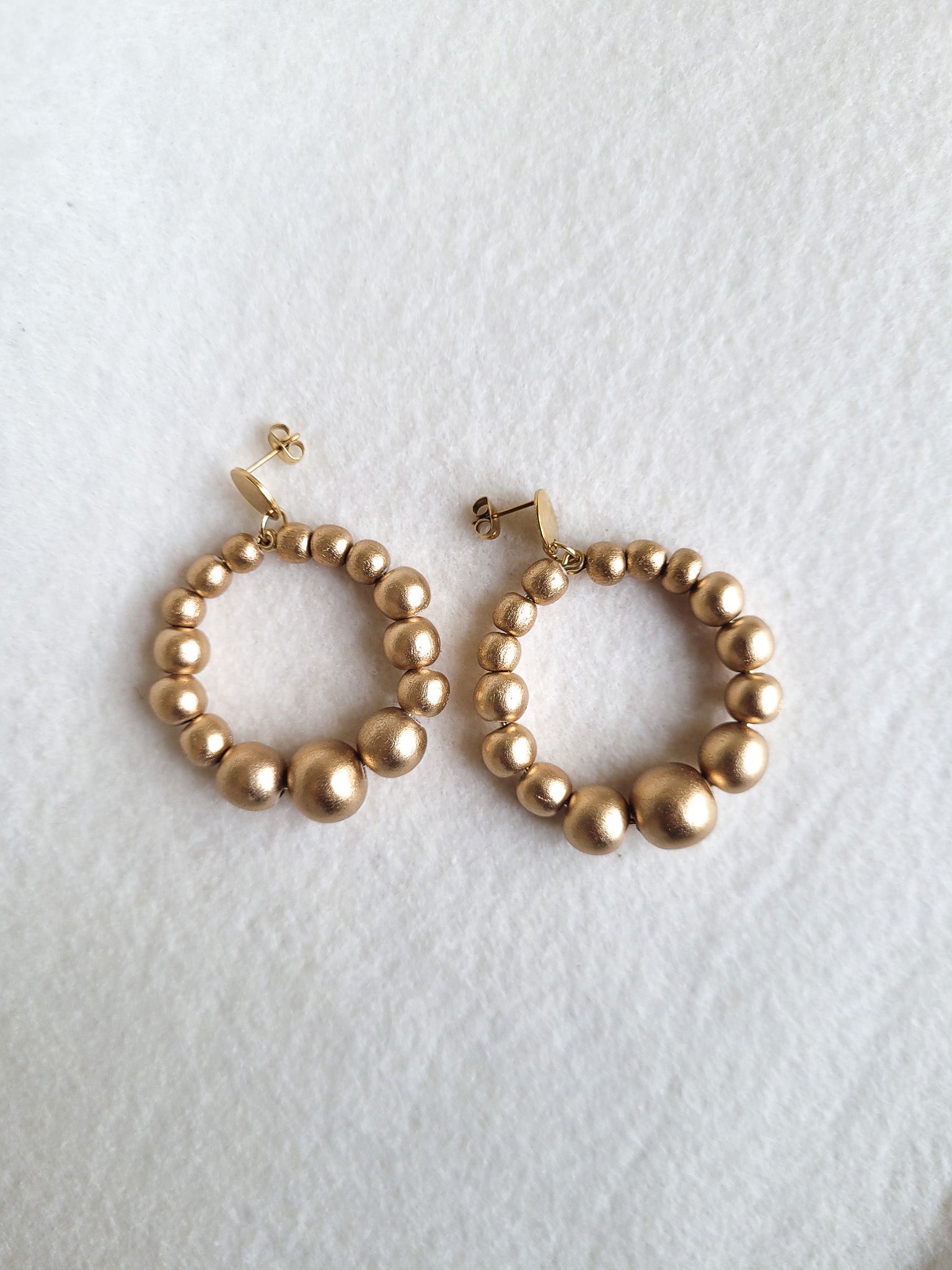 Statement oorbellen kralen | Rond | Mare