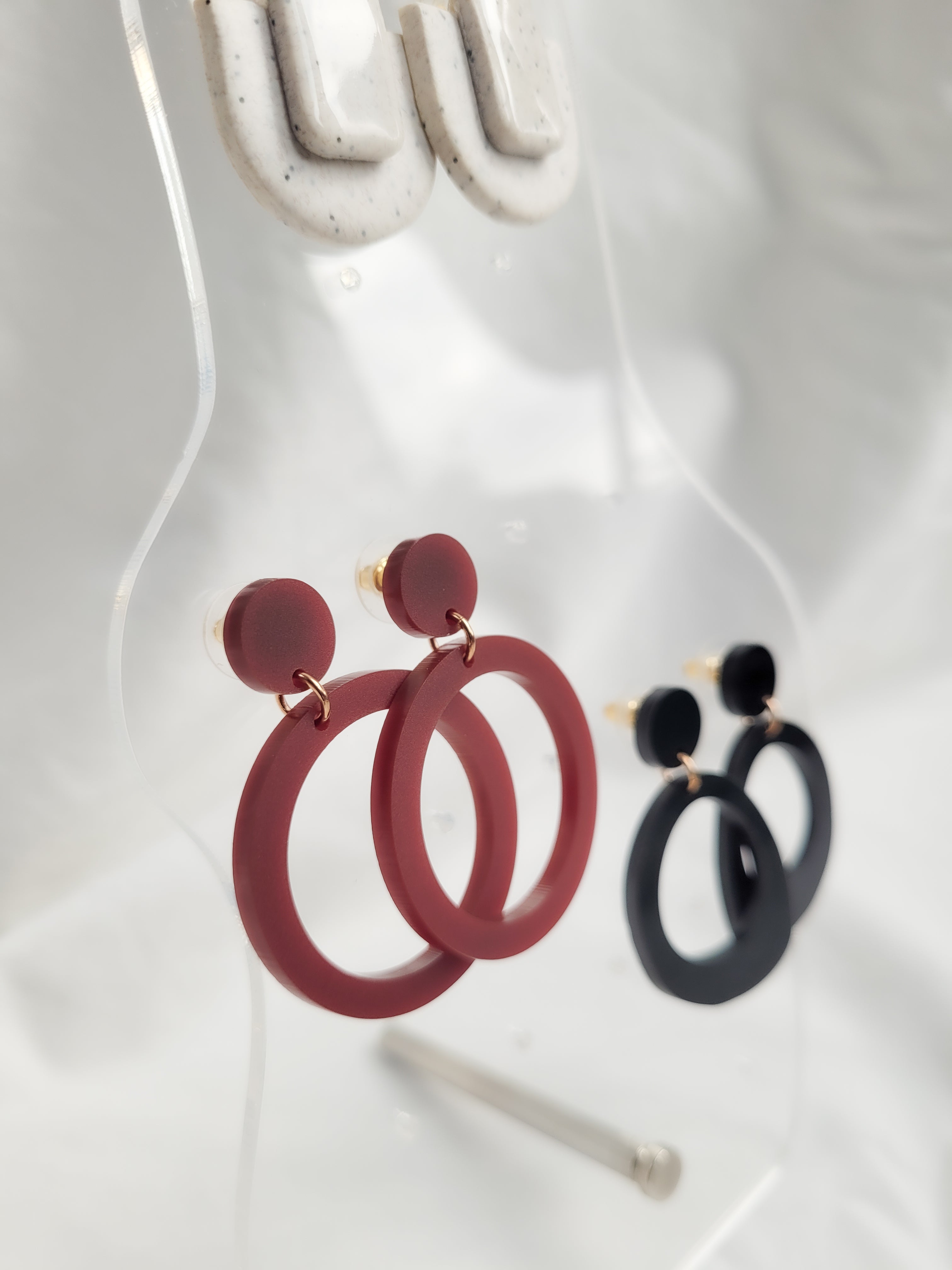 Oorbellen rek XS | Voor stekertjes | Organisch | Transparant