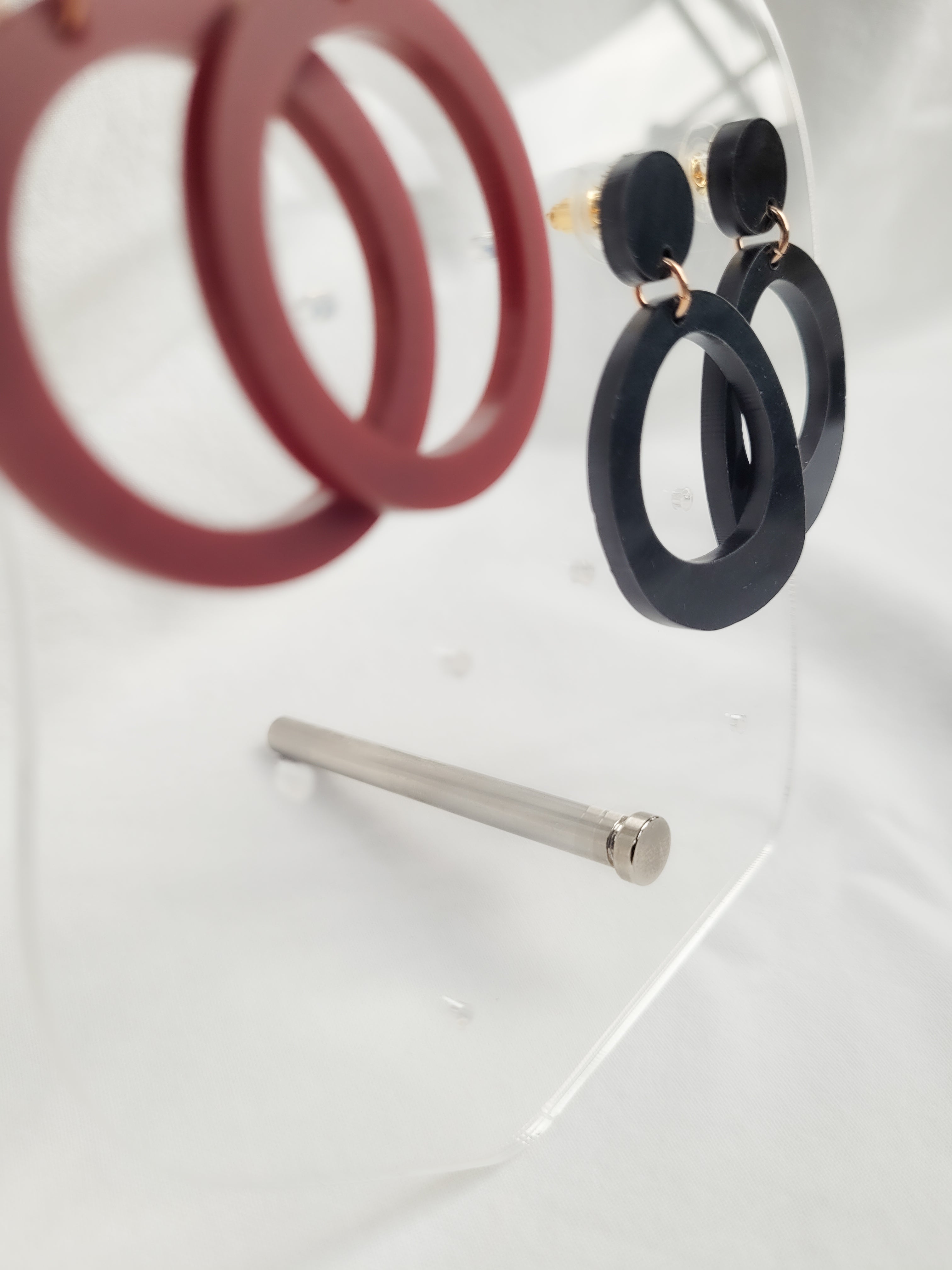 Oorbellen rek XS | Voor stekertjes | Organisch | Transparant