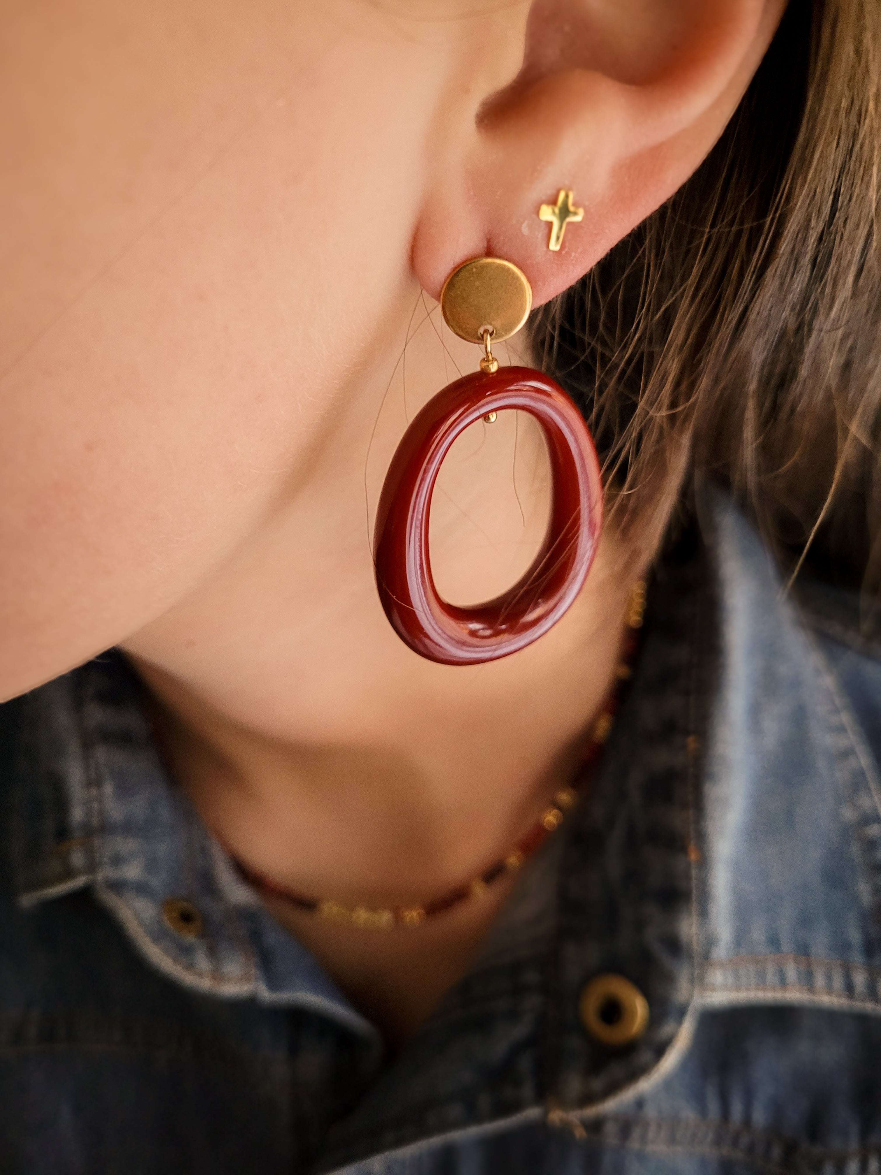 Statement oorbellen | Ovaal | Lois