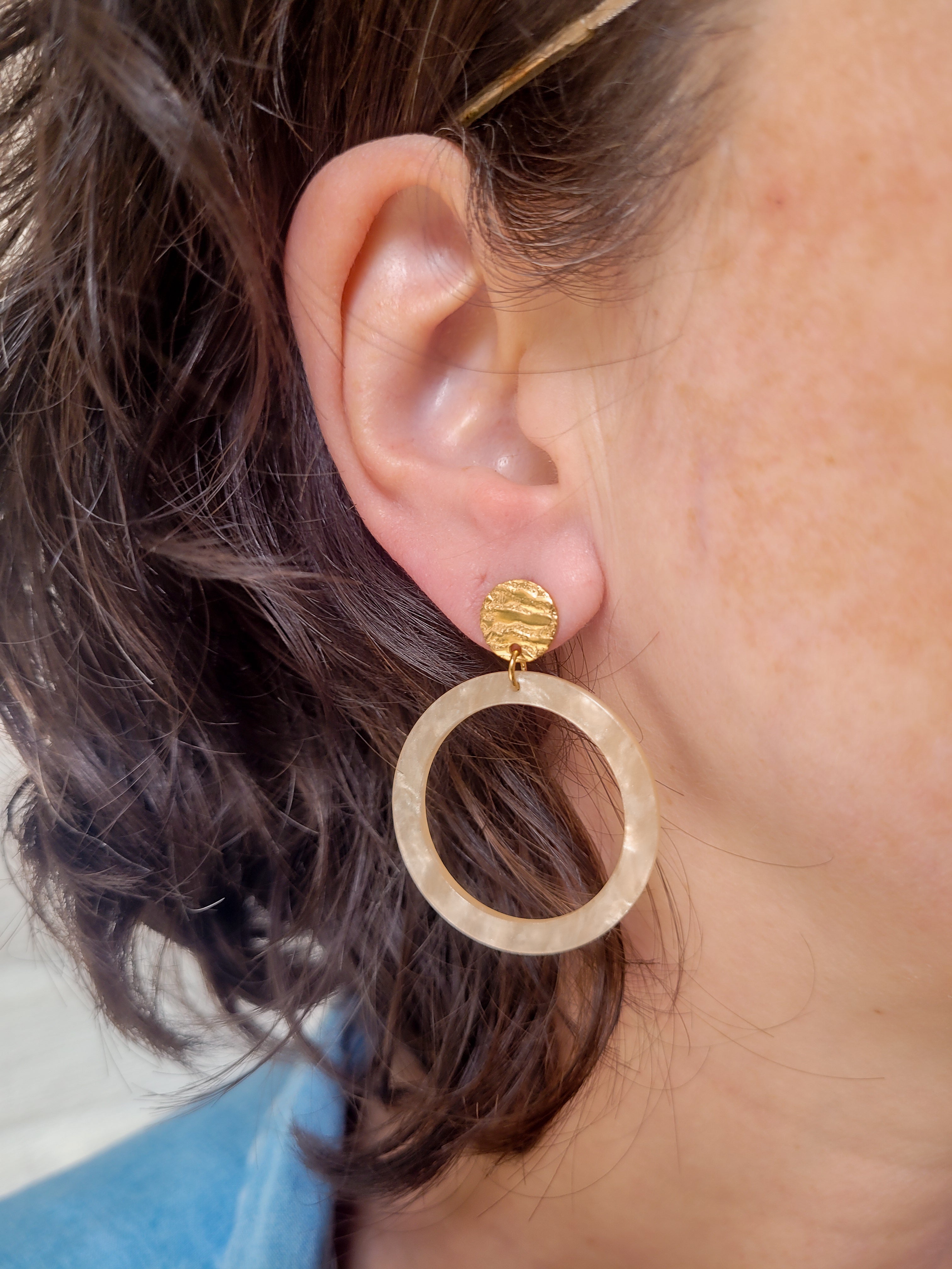 Statement oorbellen | Rond | Nina | MARBLE