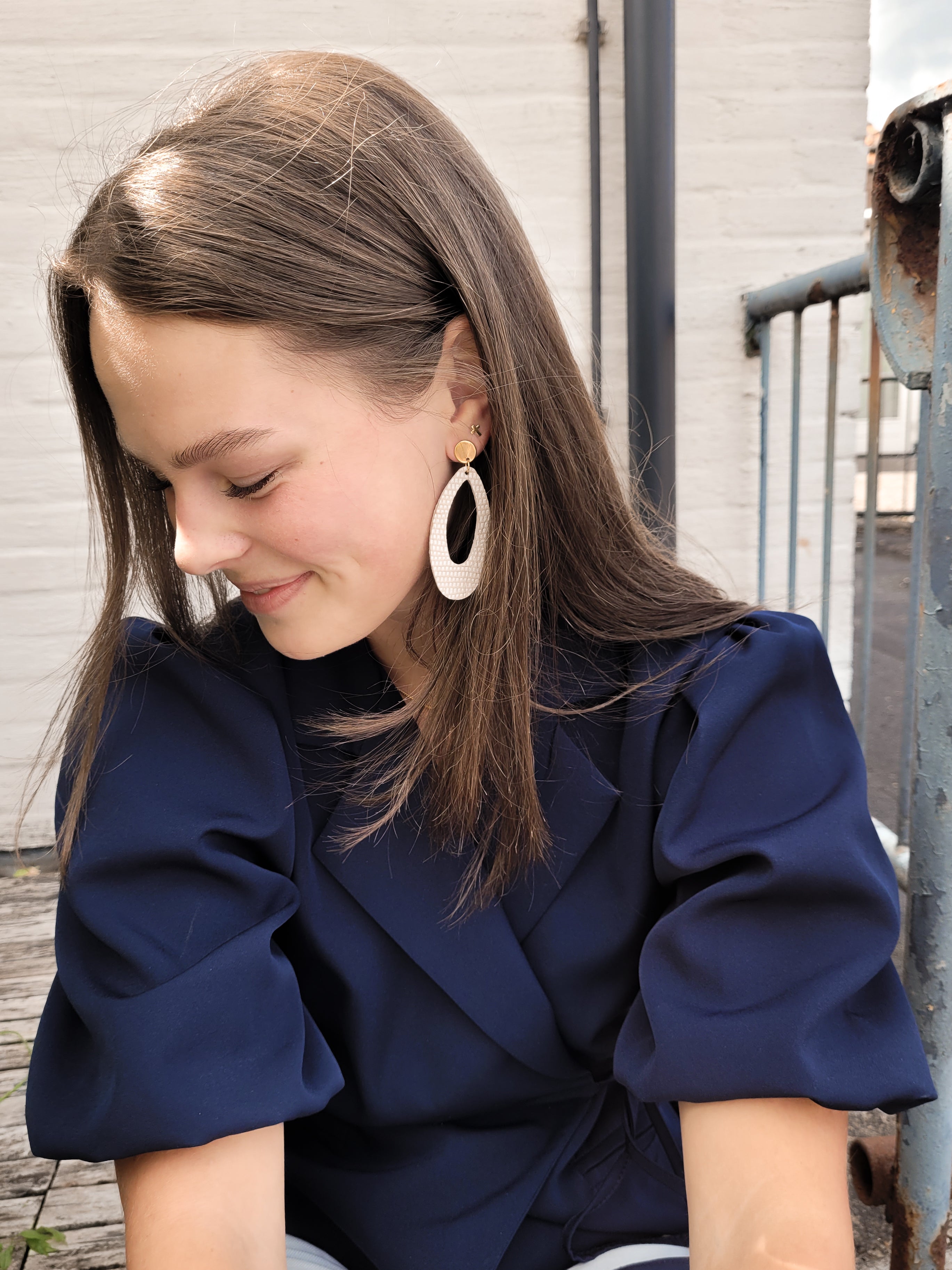 Leren oorbellen | Mirjam