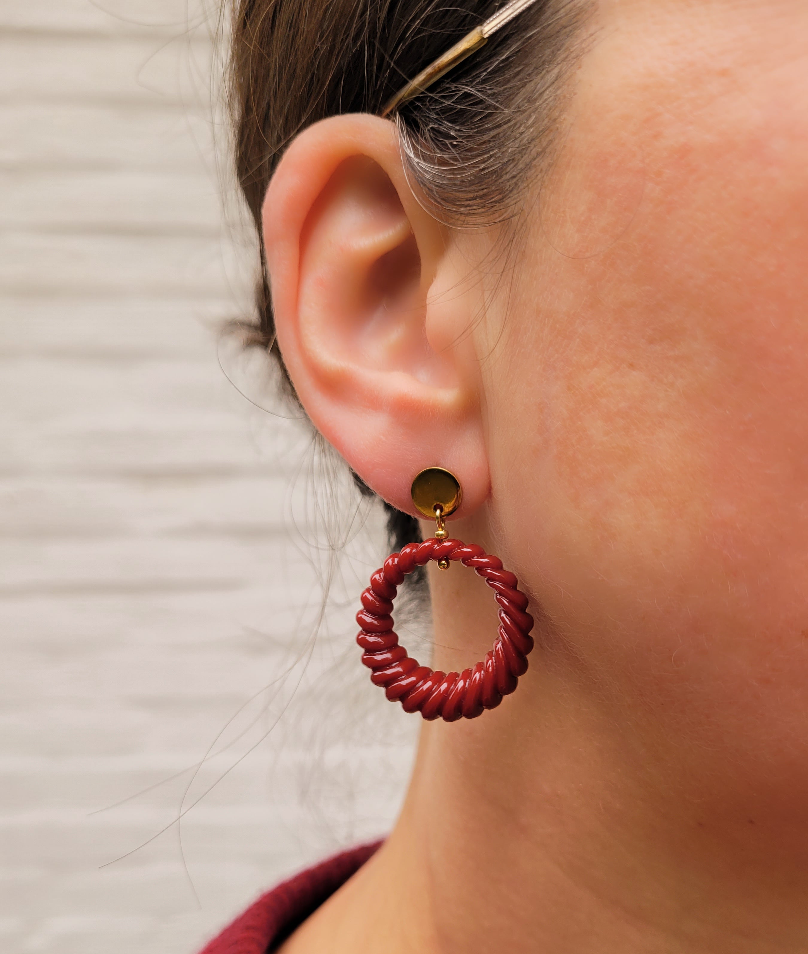 Kleine ronde oorbellen | Nina twisted XS