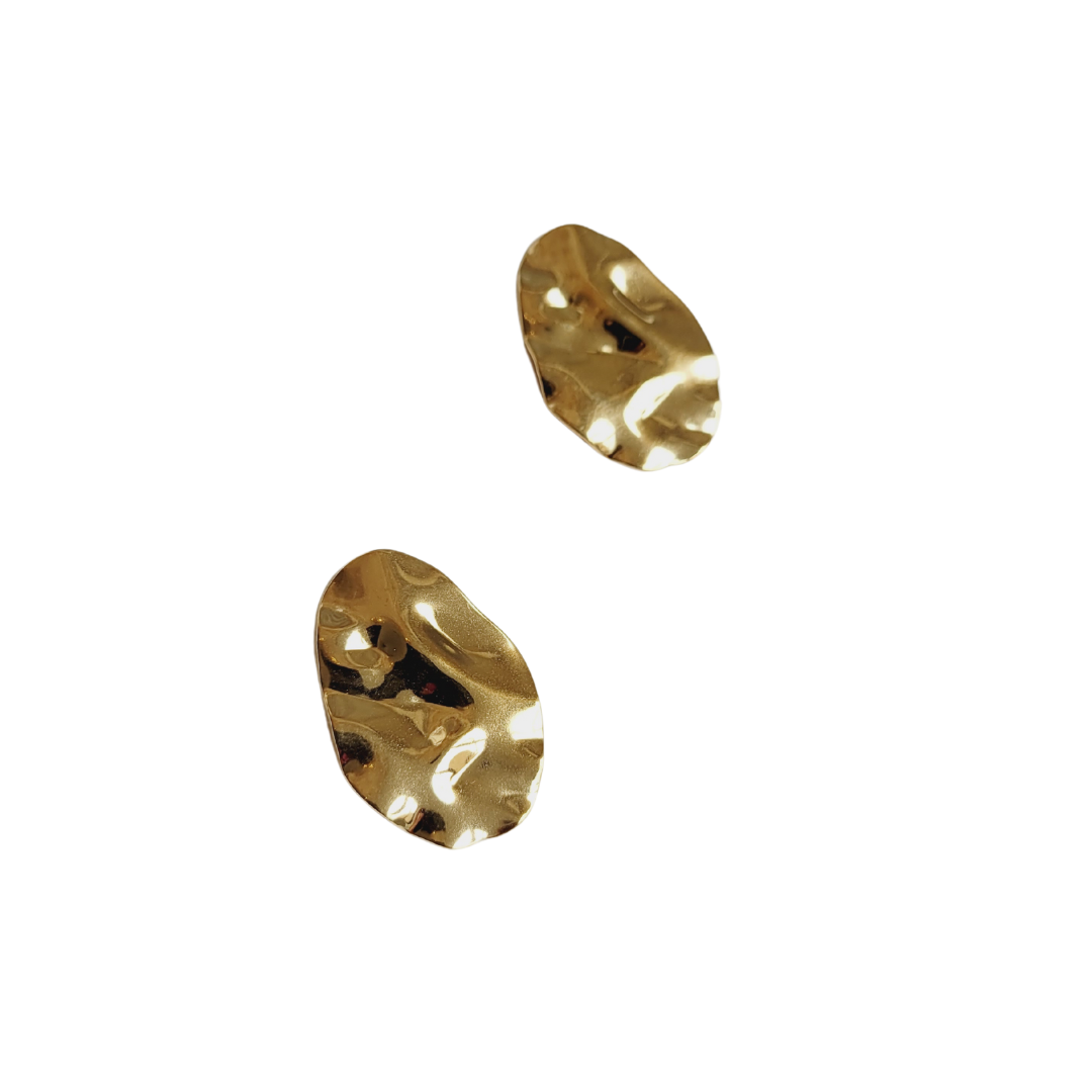 Organische oorbellen Sterre | Goud