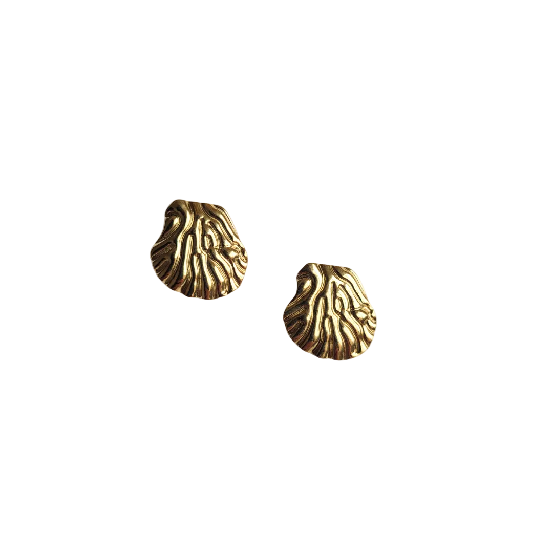 Organische oorbellen Jinthe | Goud