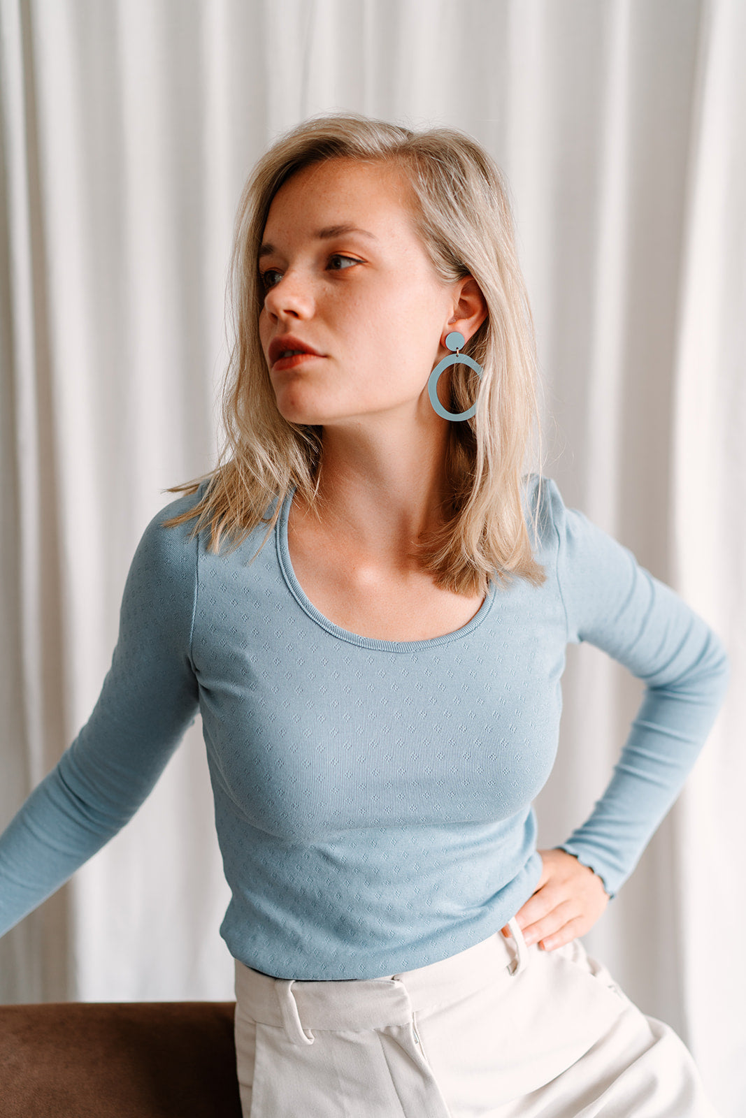 Statement oorbellen | Organisch | Maartje | ZIJDEGLANS