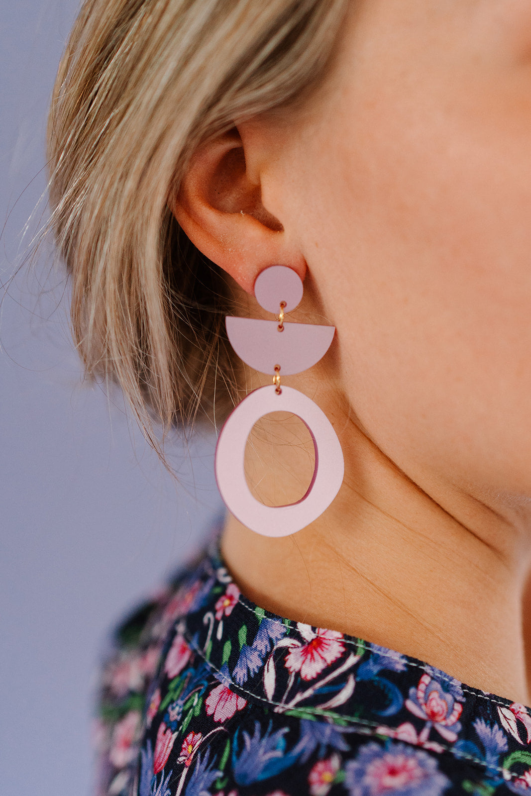 Statement oorbellen | Organisch | Ilse | Zijdeglans