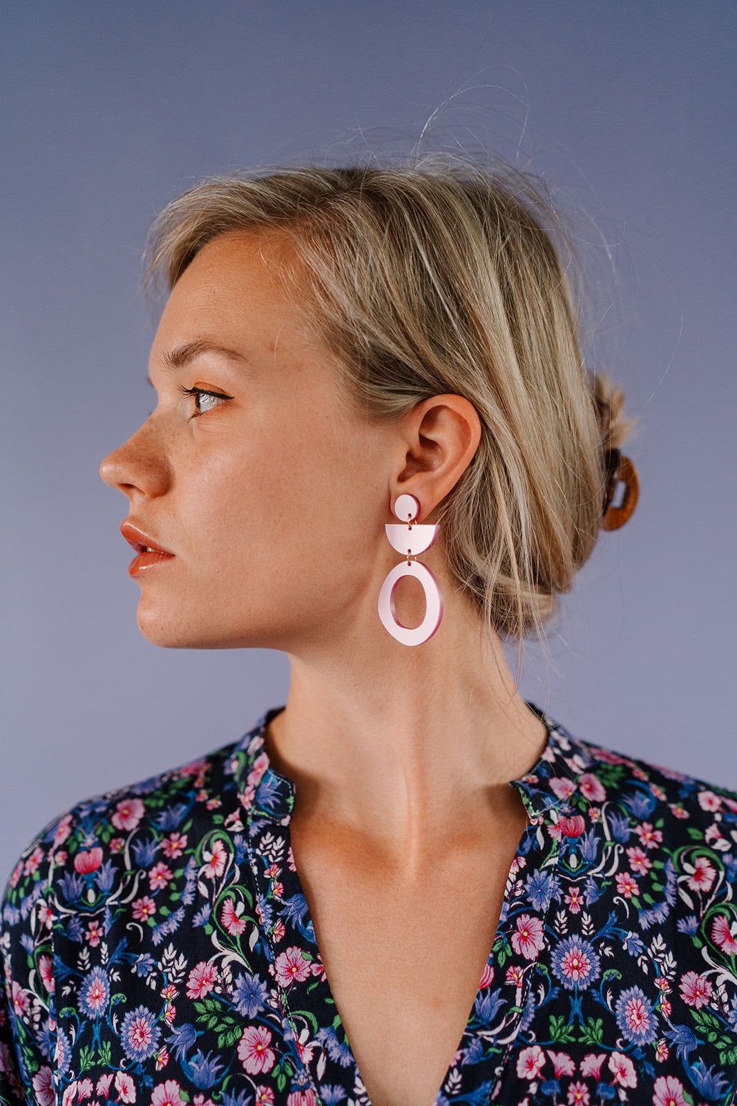 Statement oorbellen | Organisch | Ilse | Zijdeglans