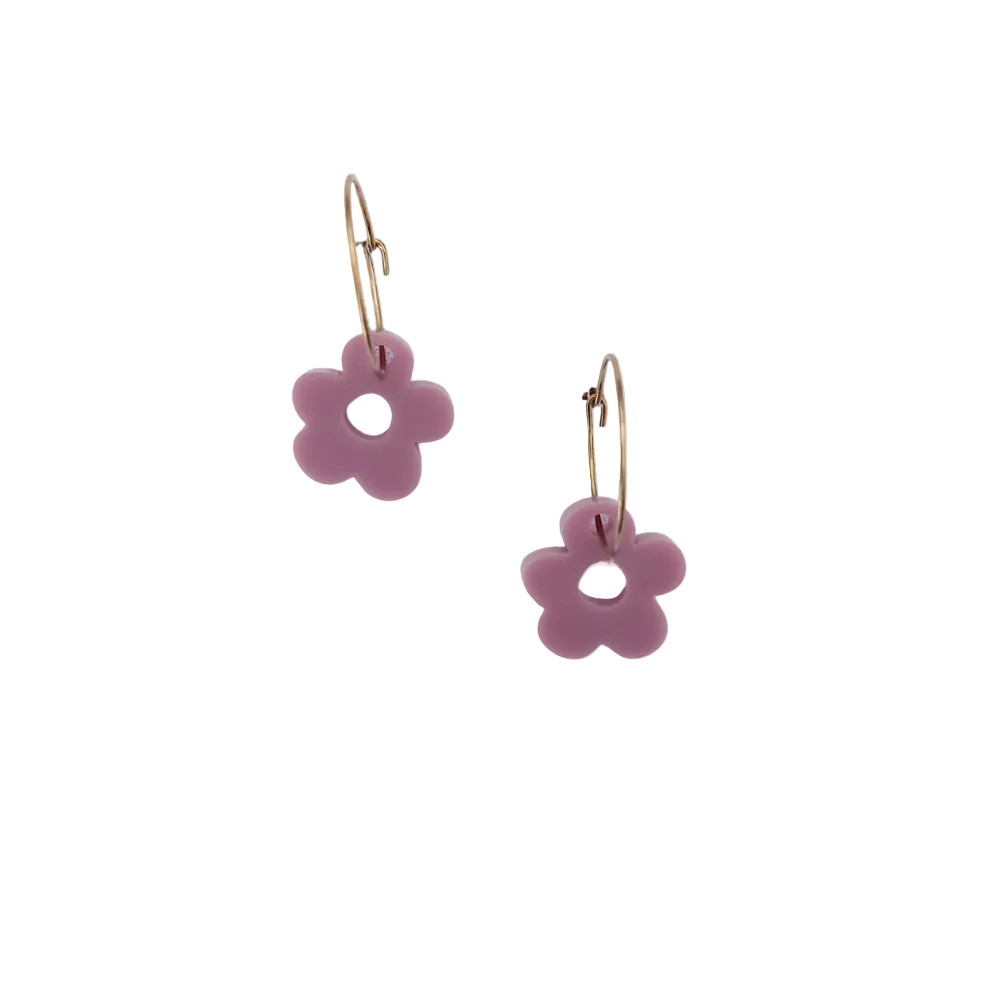 Oorringen met bloemen en wens
