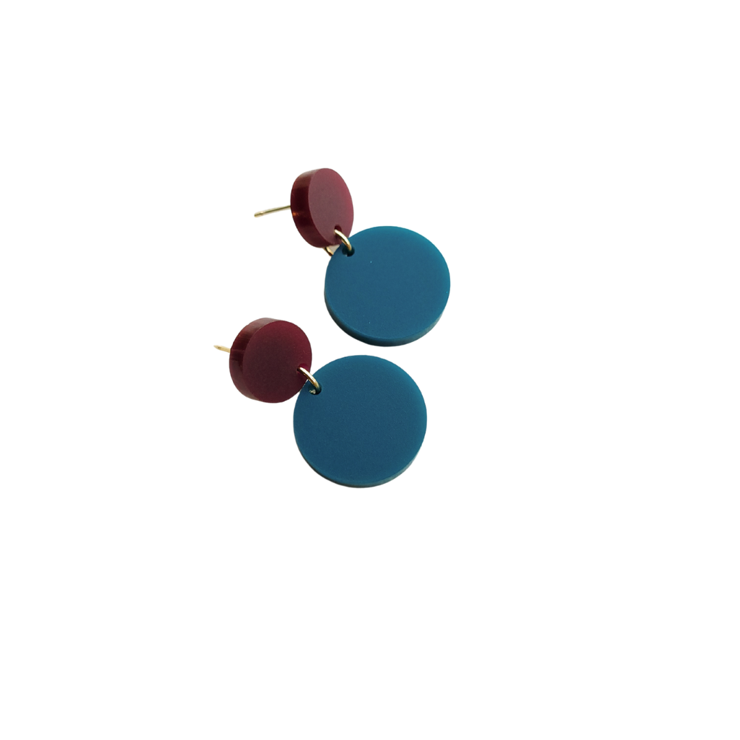 Kleine oorstekers rond | Vieve | multicolor