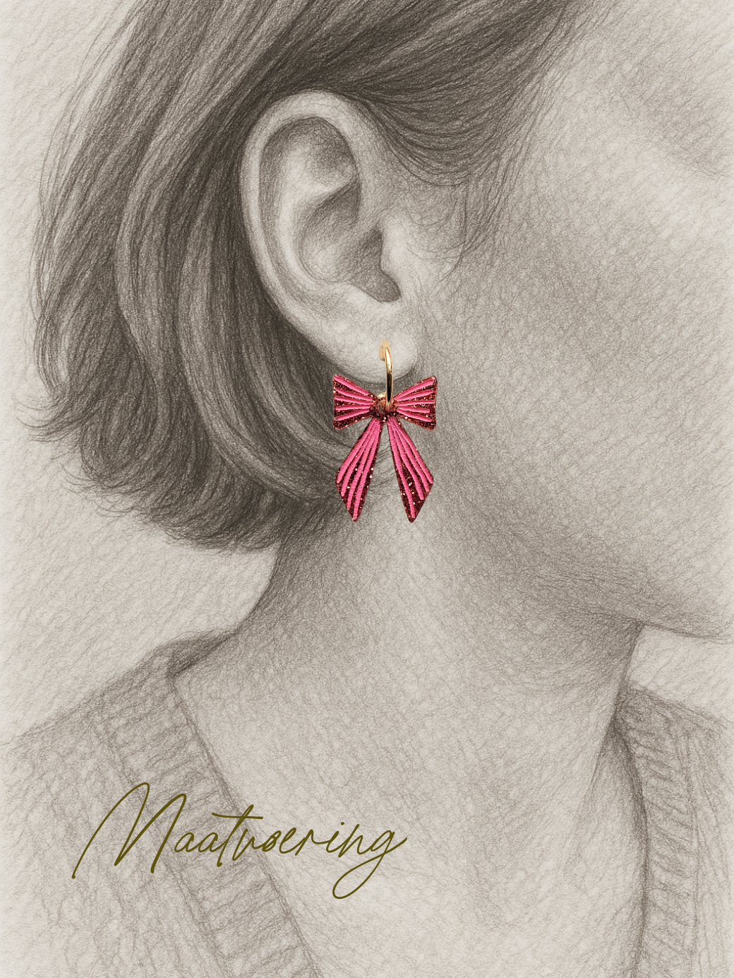 strikjes bedels – lichte, unieke bedels met handgeverfde gravering voor basic oorringen en oorstekers