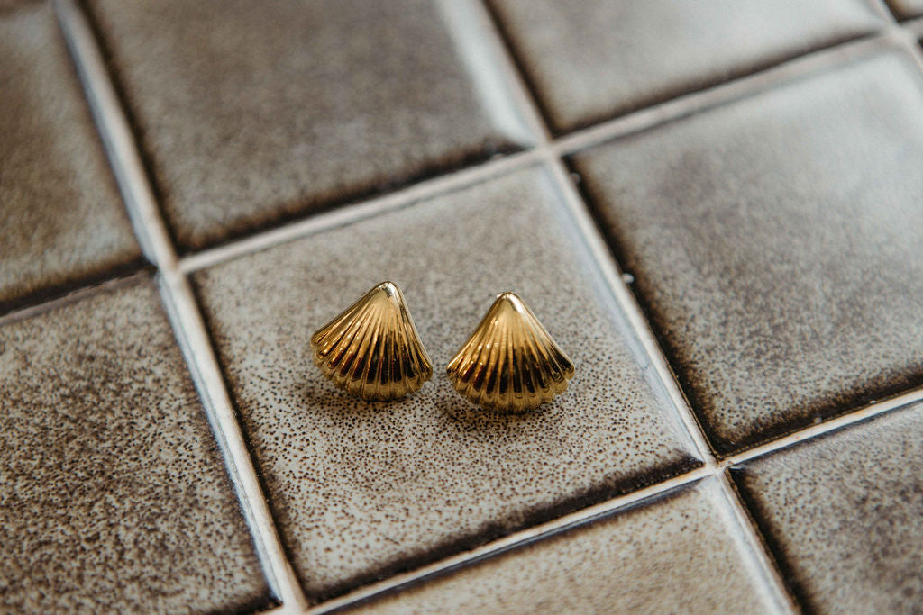 Gouden oorbellen Schelp