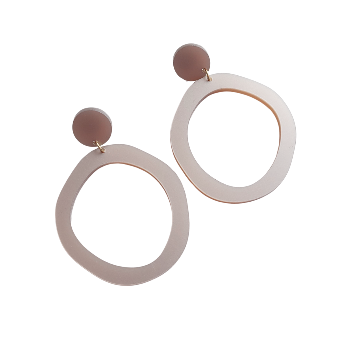 Statement oorbellen | Organisch | Maartje | ZIJDEGLANS