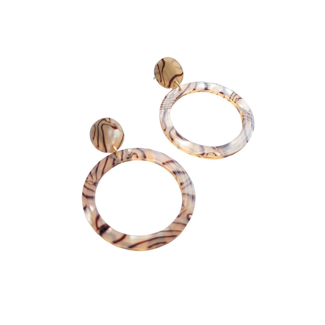 Statement oorbellen | Rond | Nina | MARBLE