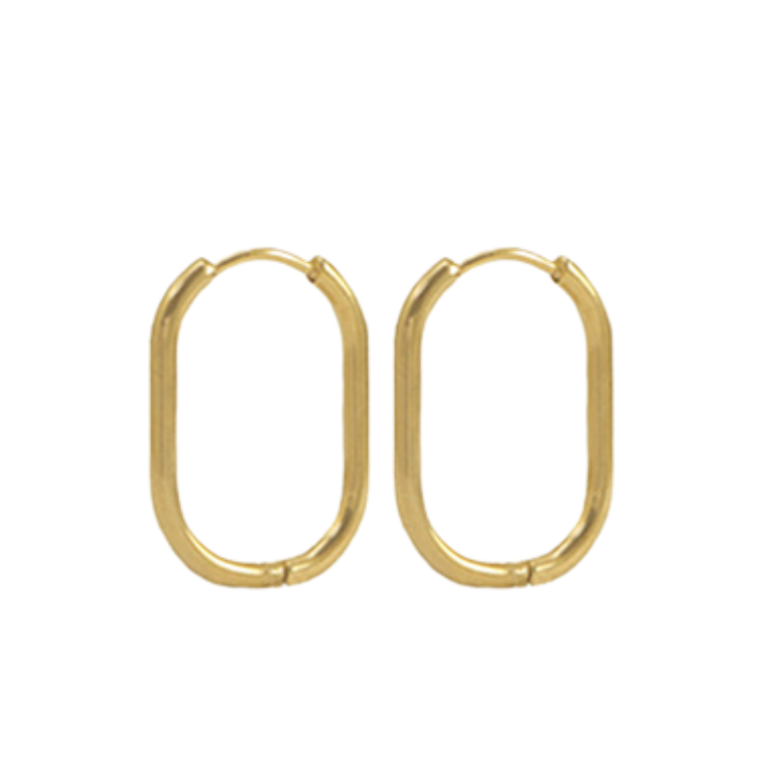 ovalen oorringen | goud en zilver | basic