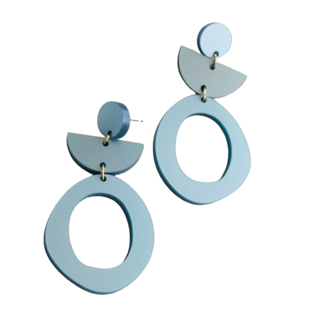 Statement oorbellen | Organisch | Ilse | Zijdeglans