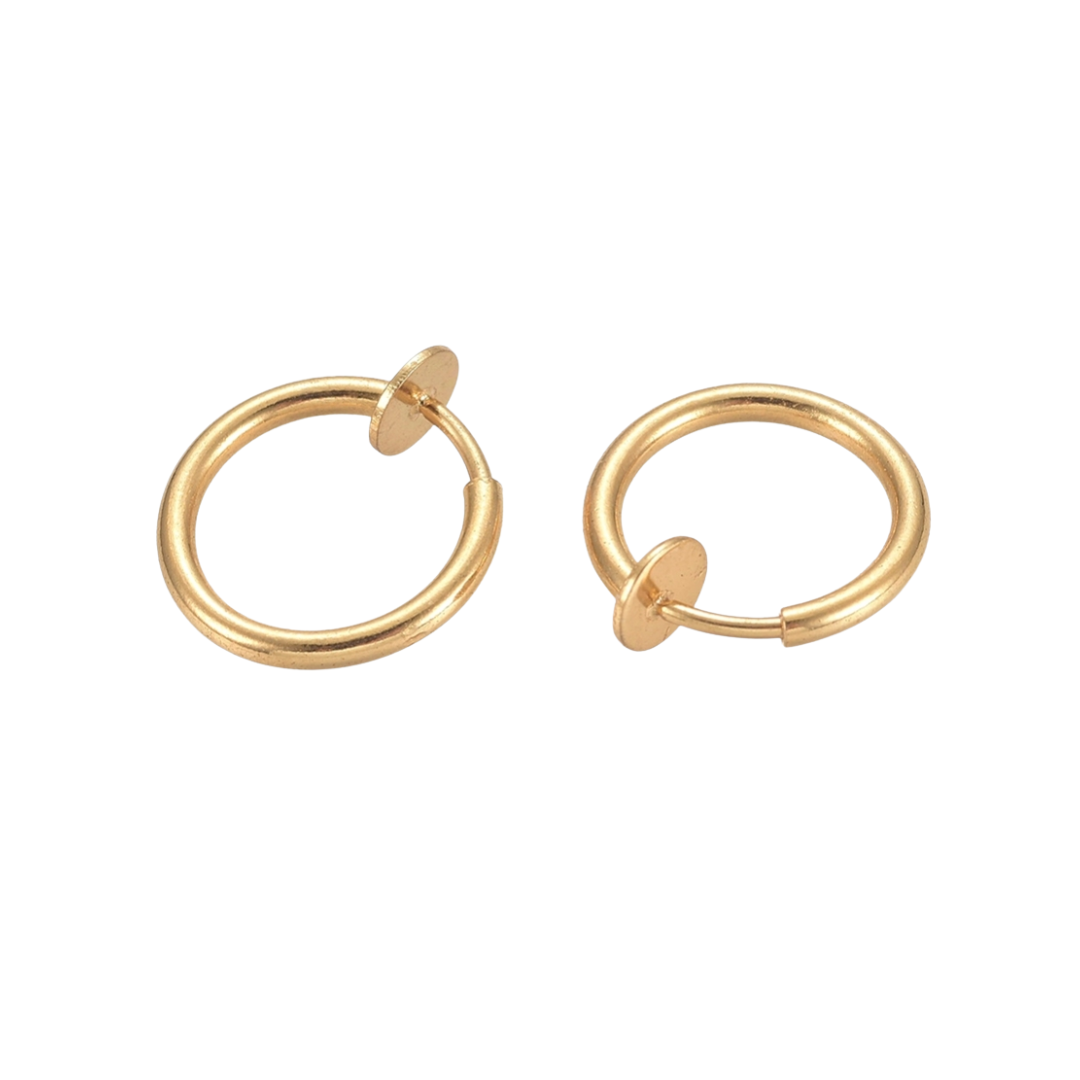 Clip oorringen | goud | voor oren zonder gaatjes