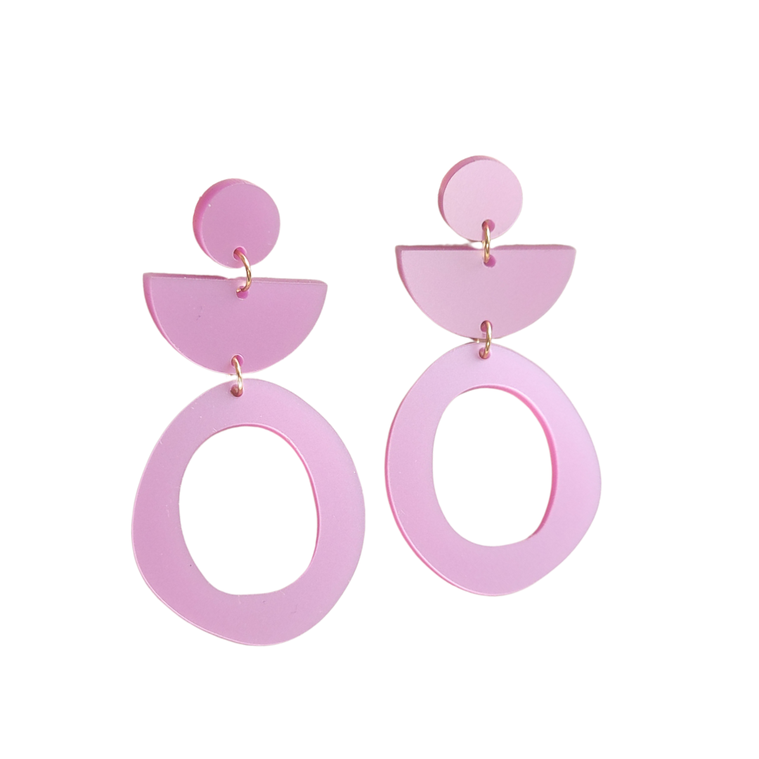 Statement oorbellen | Organisch | Ilse | Zijdeglans