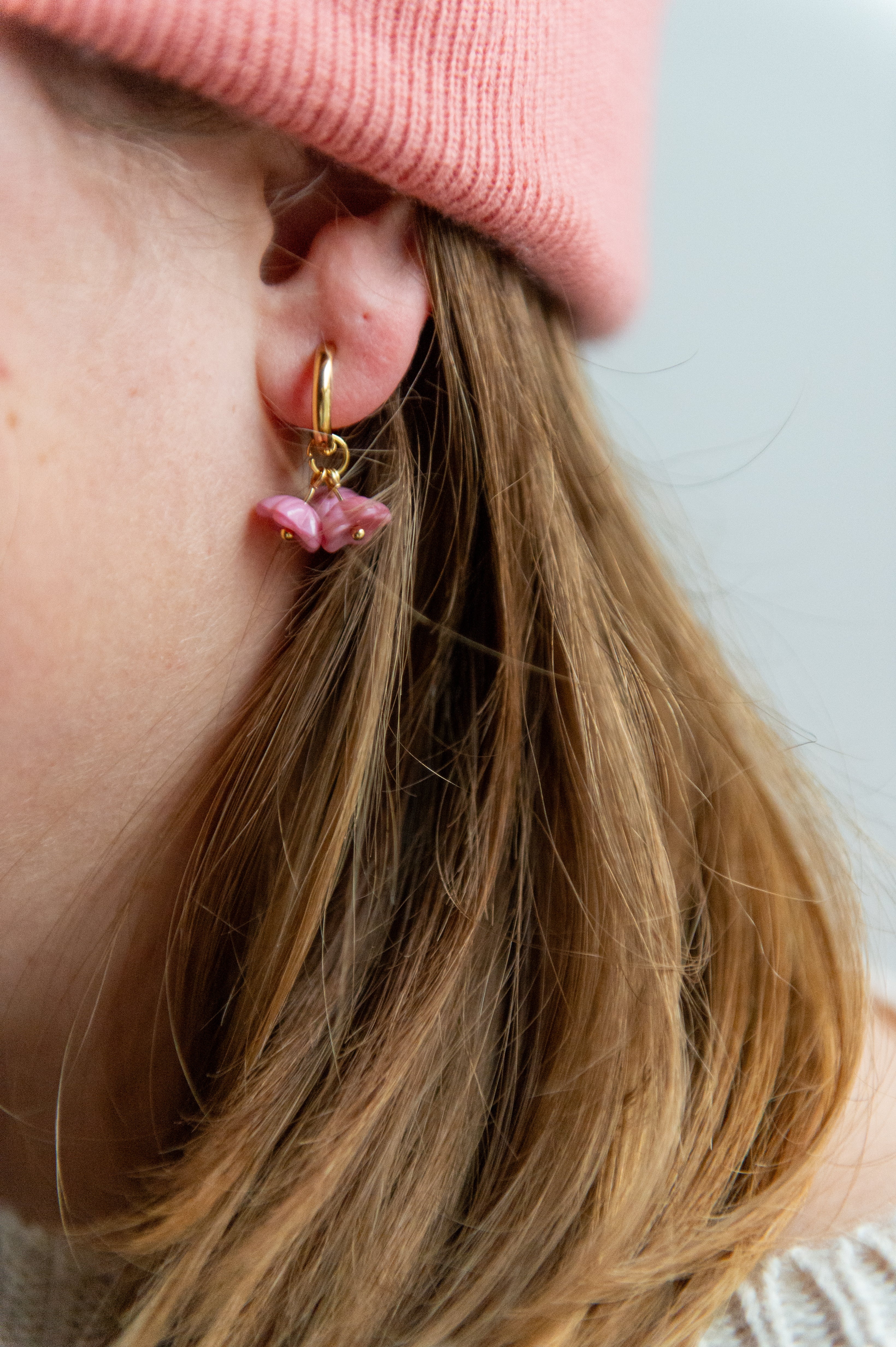 Oorringen huggie | goud of zilver | Fleurie