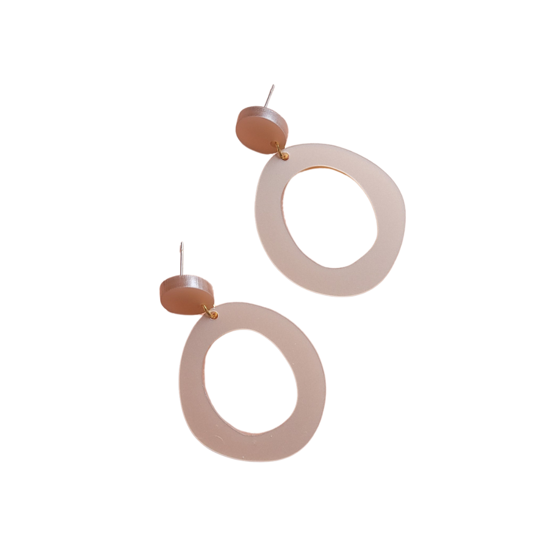 Statement oorbellen | Organisch | Naomi | ZIJDEGLANS