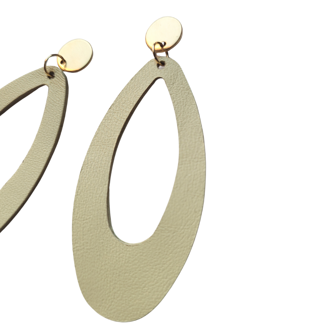 Leren oorbellen | Mirjam