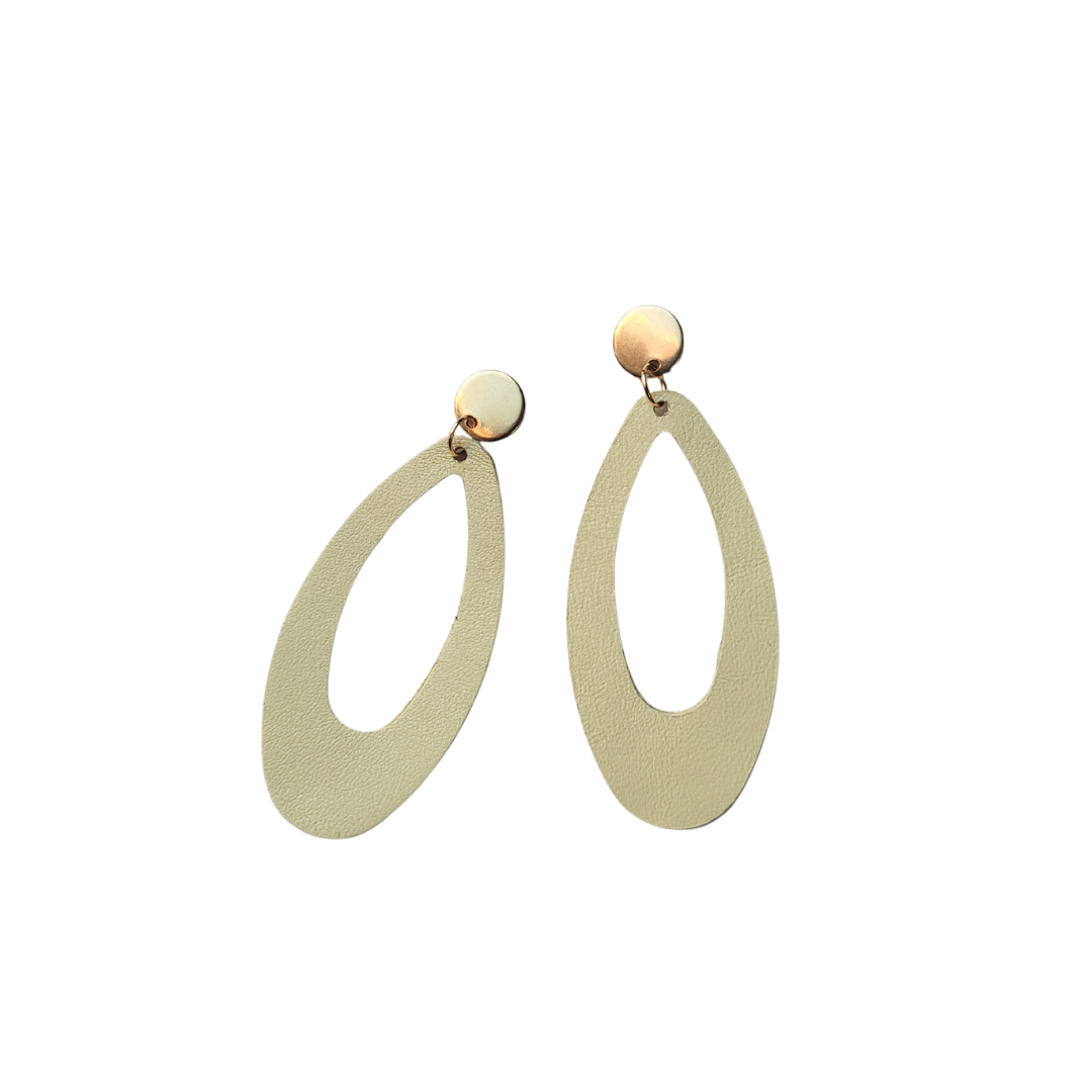 Leren oorbellen | Mirjam