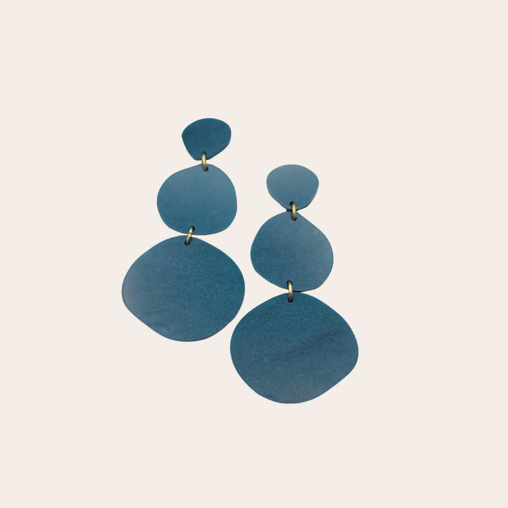 Grote statement oorbellen | Suzanne | Marble-Glitter