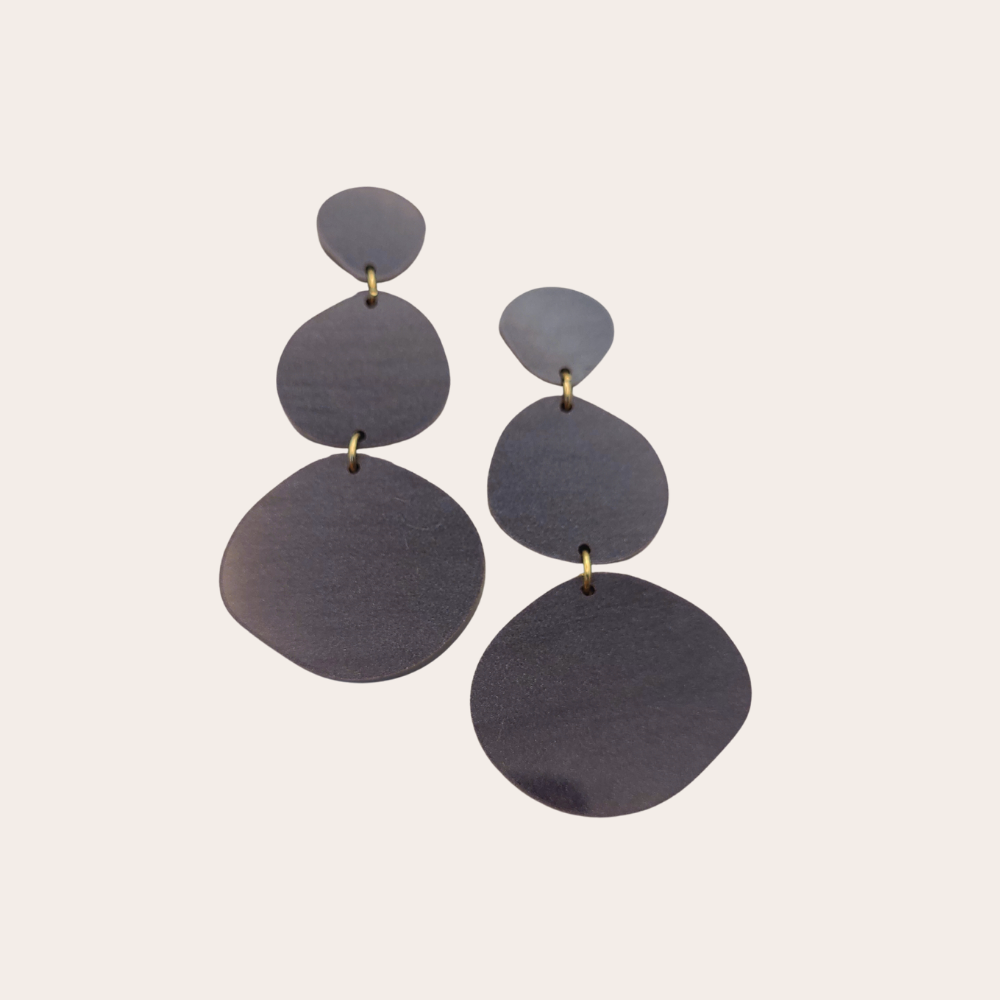 Grote statement oorbellen | Suzanne | Marble-Glitter