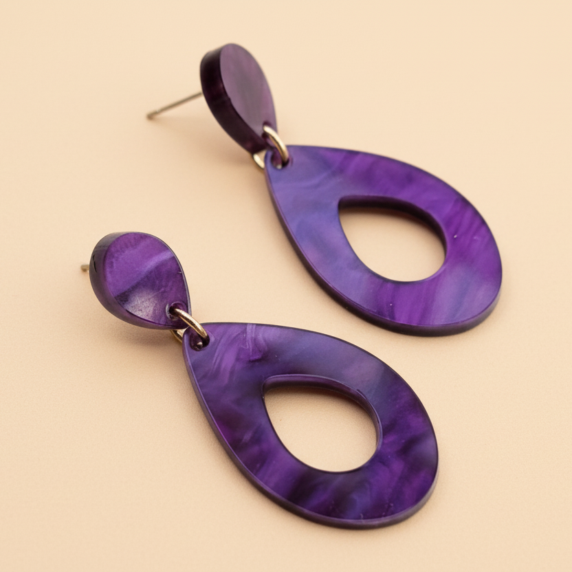 Statement oorbellen | Druppel | Marit | Parelmoer