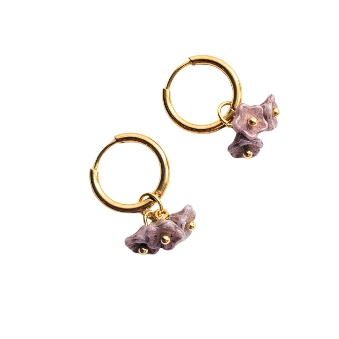 Oorringen huggie | goud of zilver | Fleurie