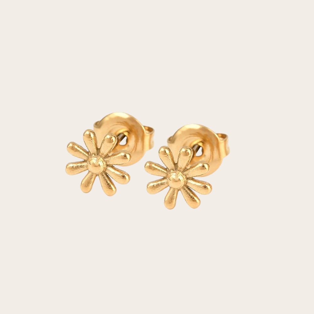 Kleine oorstekers bloem eenvoudig ~ geschikt voor 2e gaatje ~ alleen in goud!