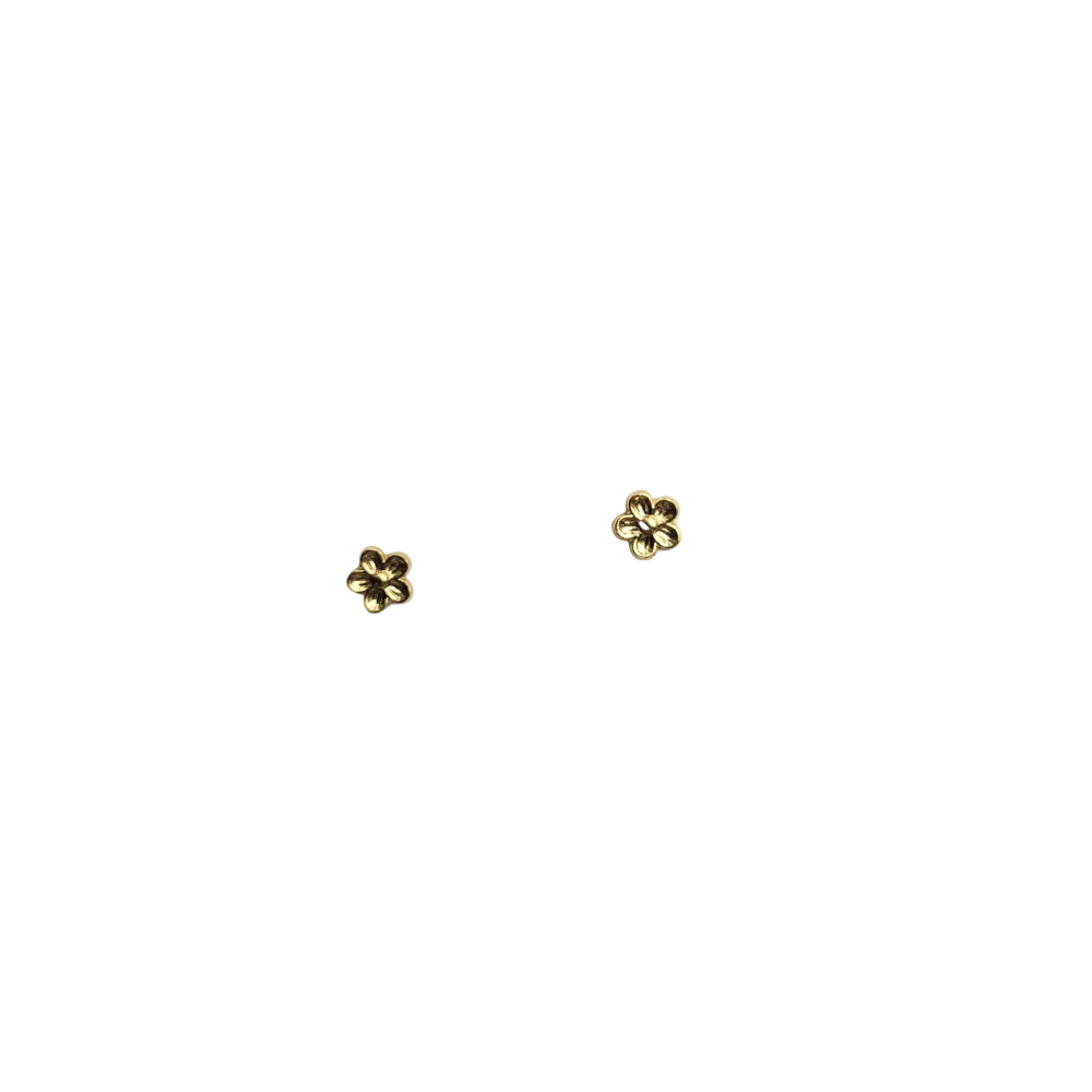 Kleine oorstekers tweede gaatje bloem – goud en zilver stainless steel