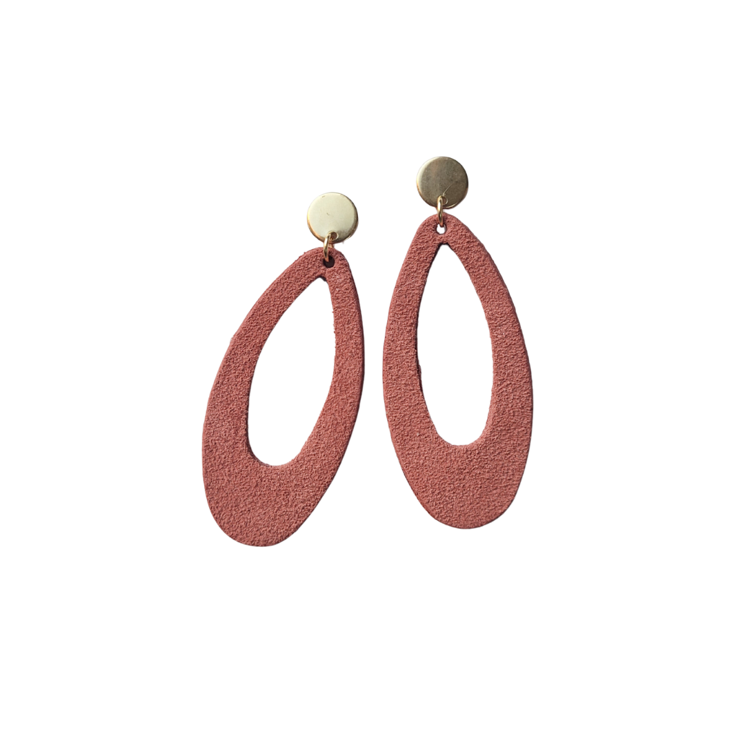 Leren oorbellen | Mirjam