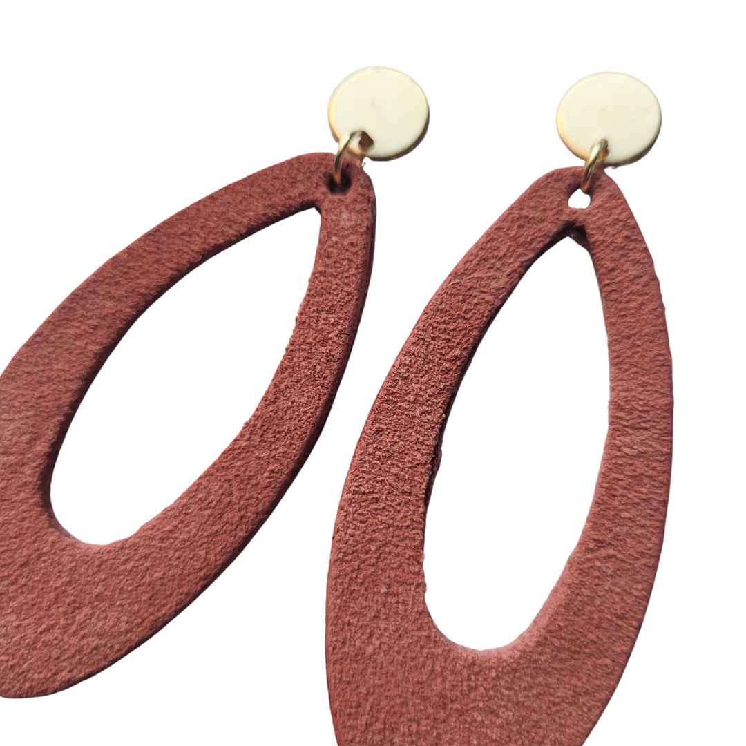 Leren oorbellen | Mirjam