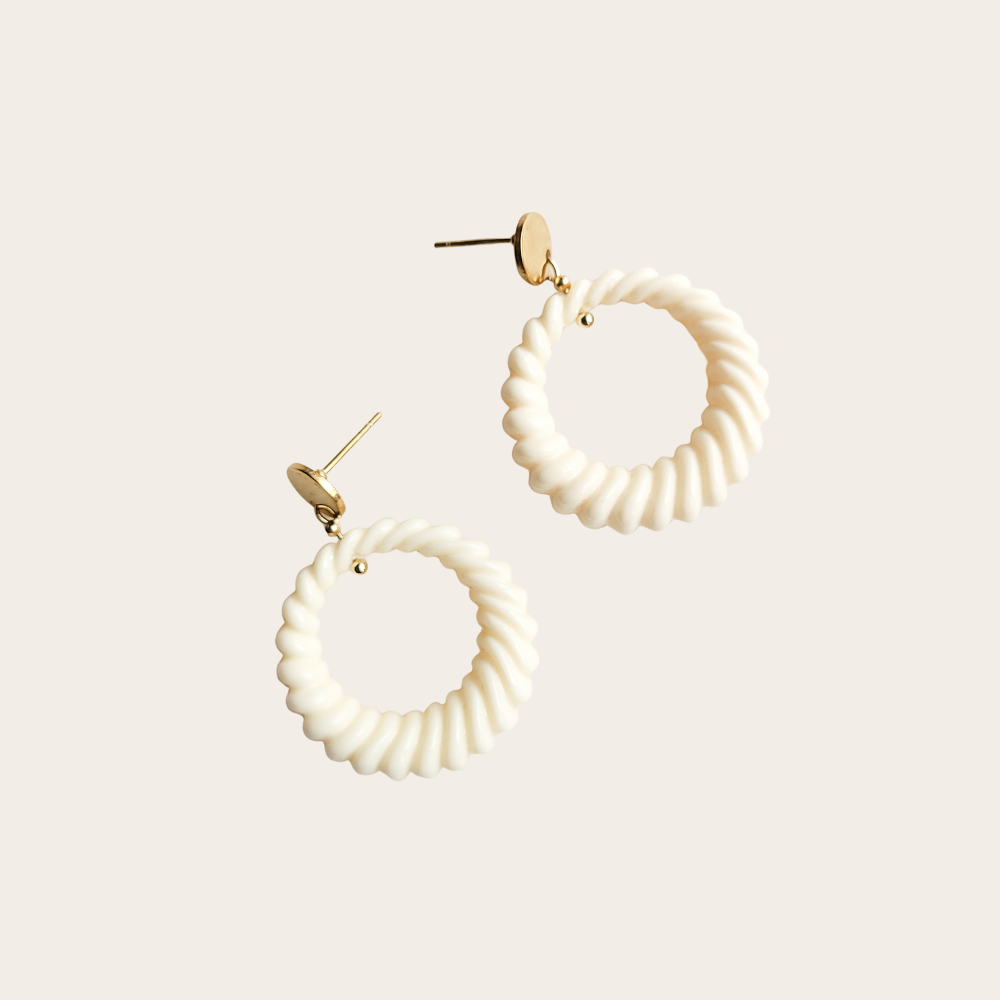 Kleine ronde oorbellen | Nina twisted XS