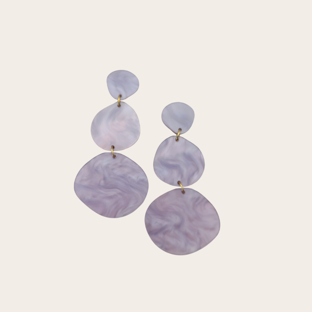 Grote statement oorbellen | Suzanne | Marble-Glitter