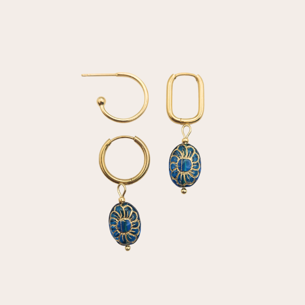 Losse bedels voor oorringen | goud of zilver | vintage look bedel