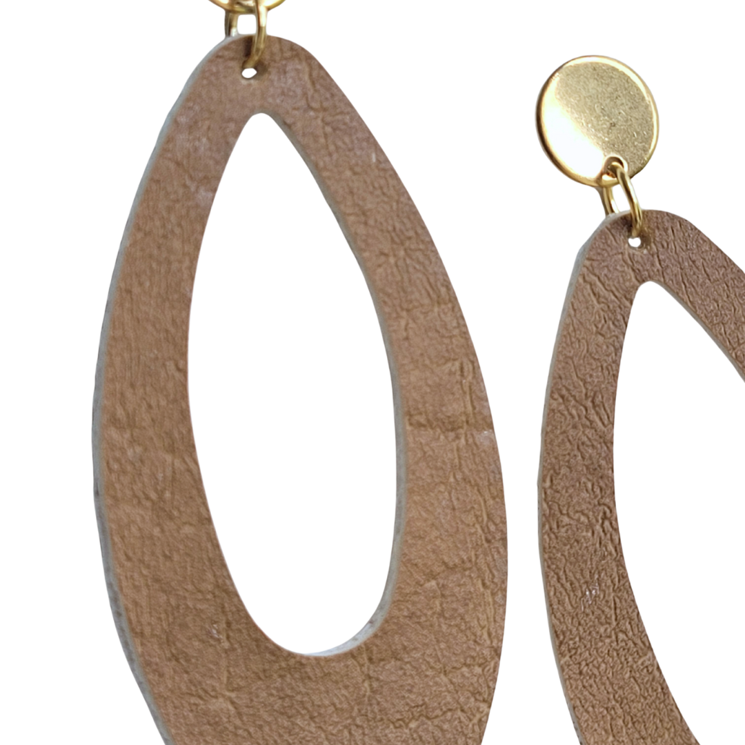 Leren oorbellen | Mirjam