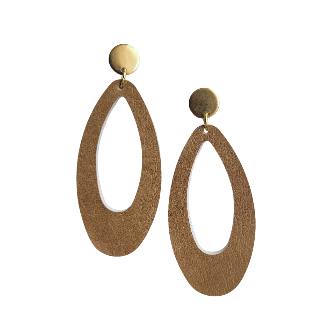 Leren oorbellen | Mirjam