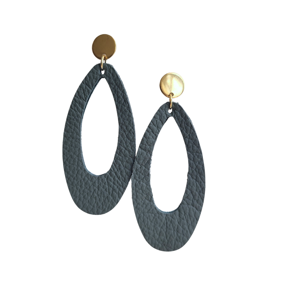 Leren oorbellen | Mirjam