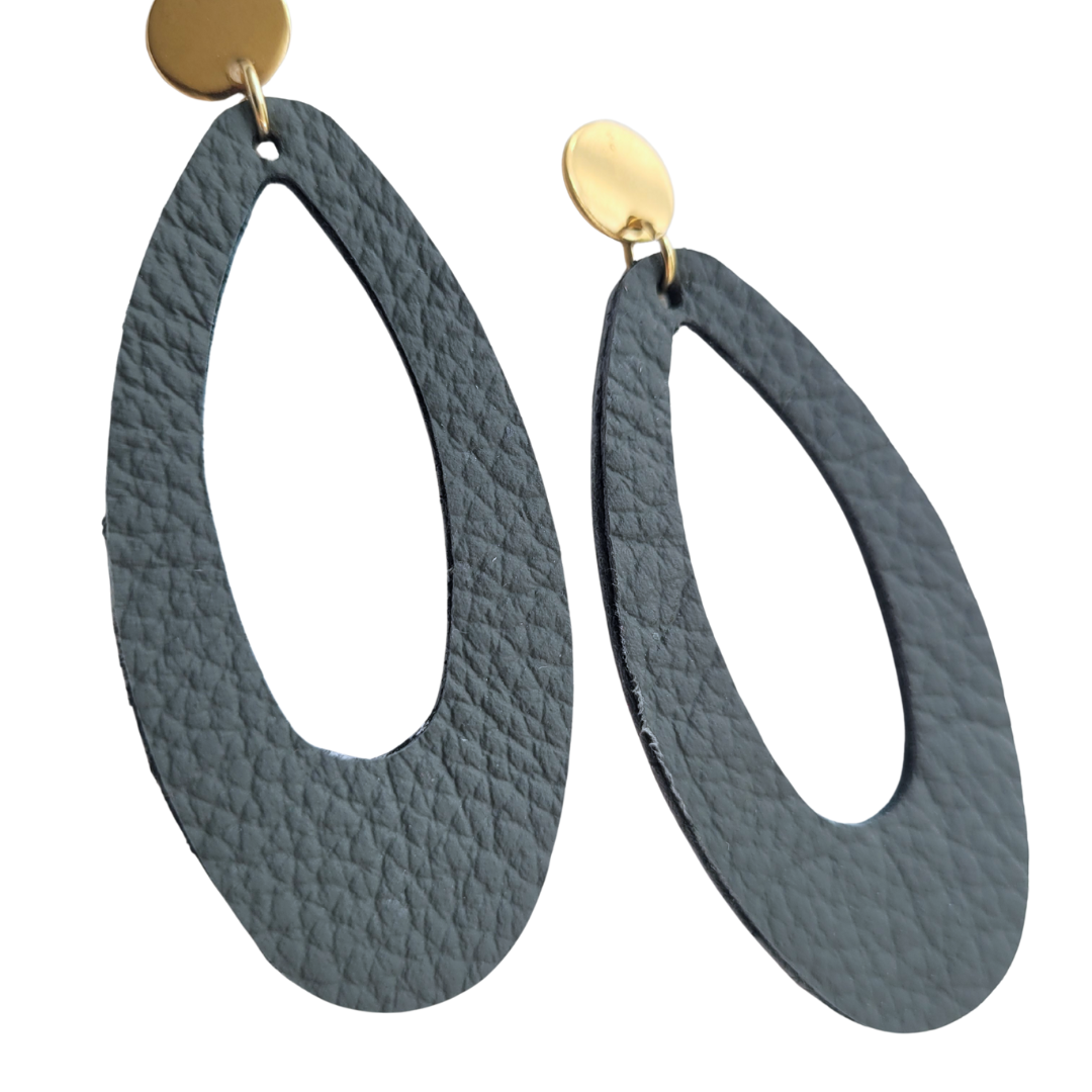 Leren oorbellen | Mirjam