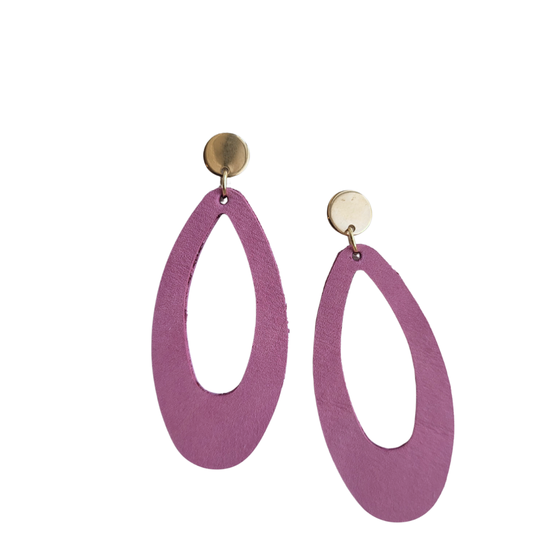 Leren oorbellen | Mirjam