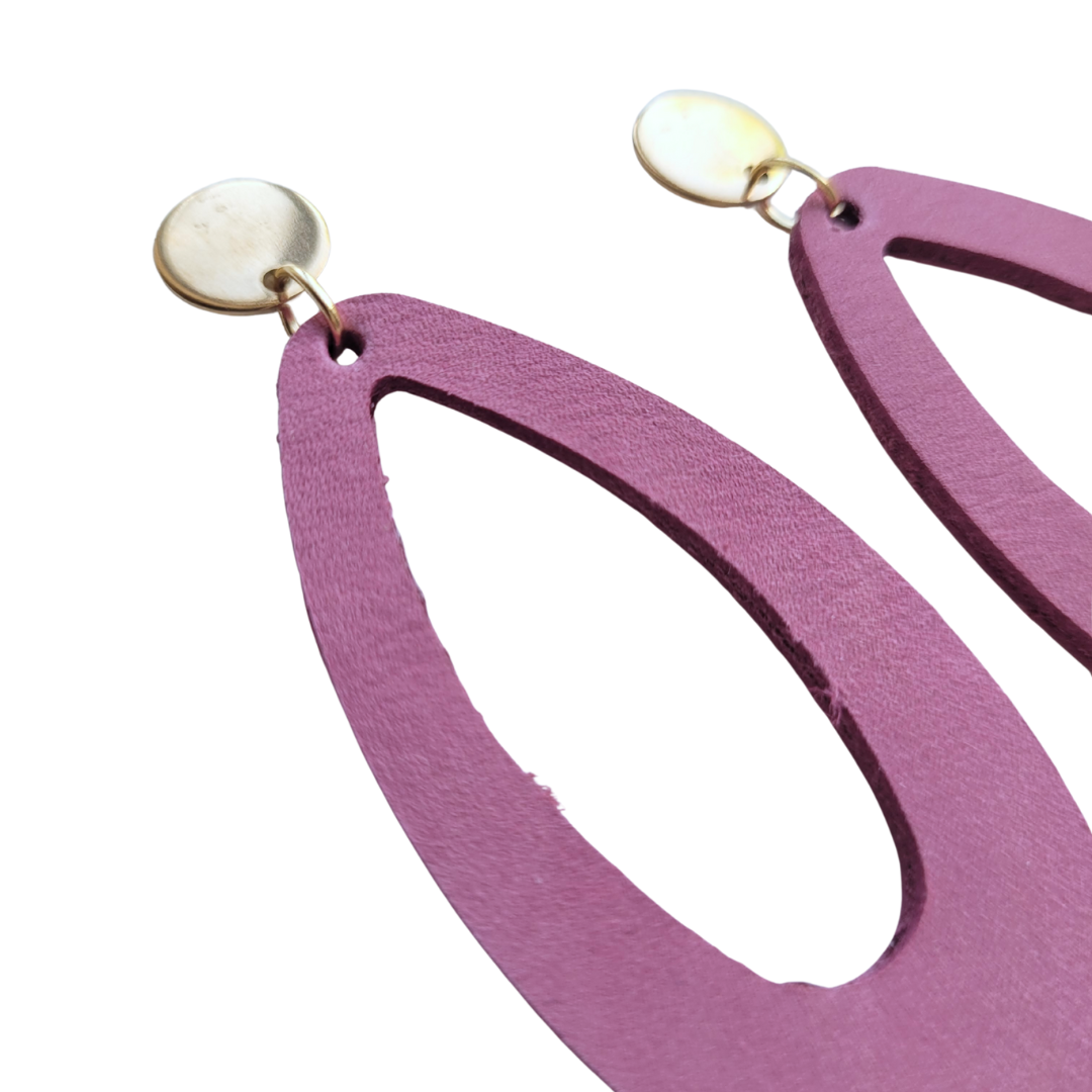 Leren oorbellen | Mirjam