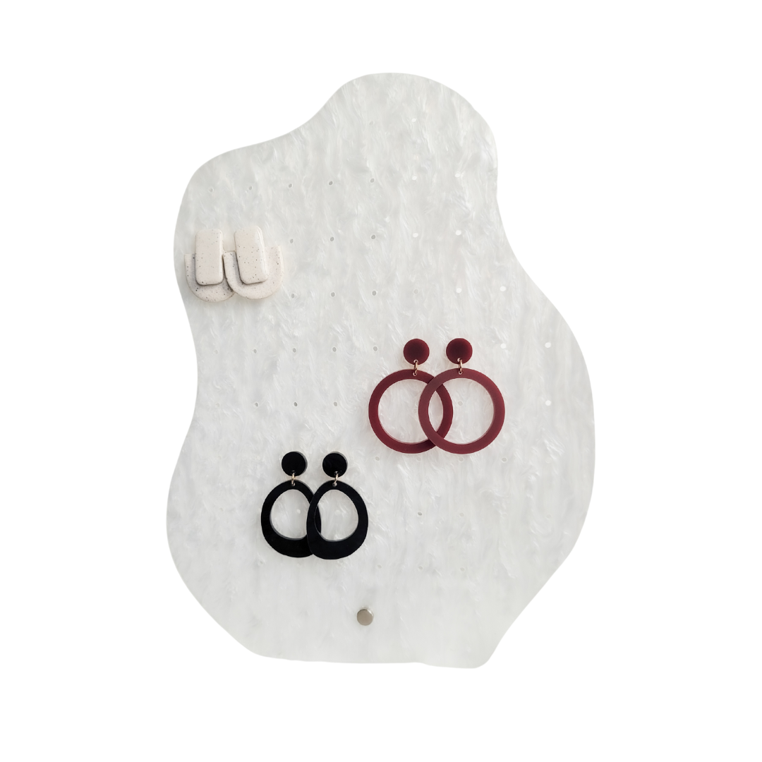 Oorbellen rek | Voor stekertjes | Organisch | Wit