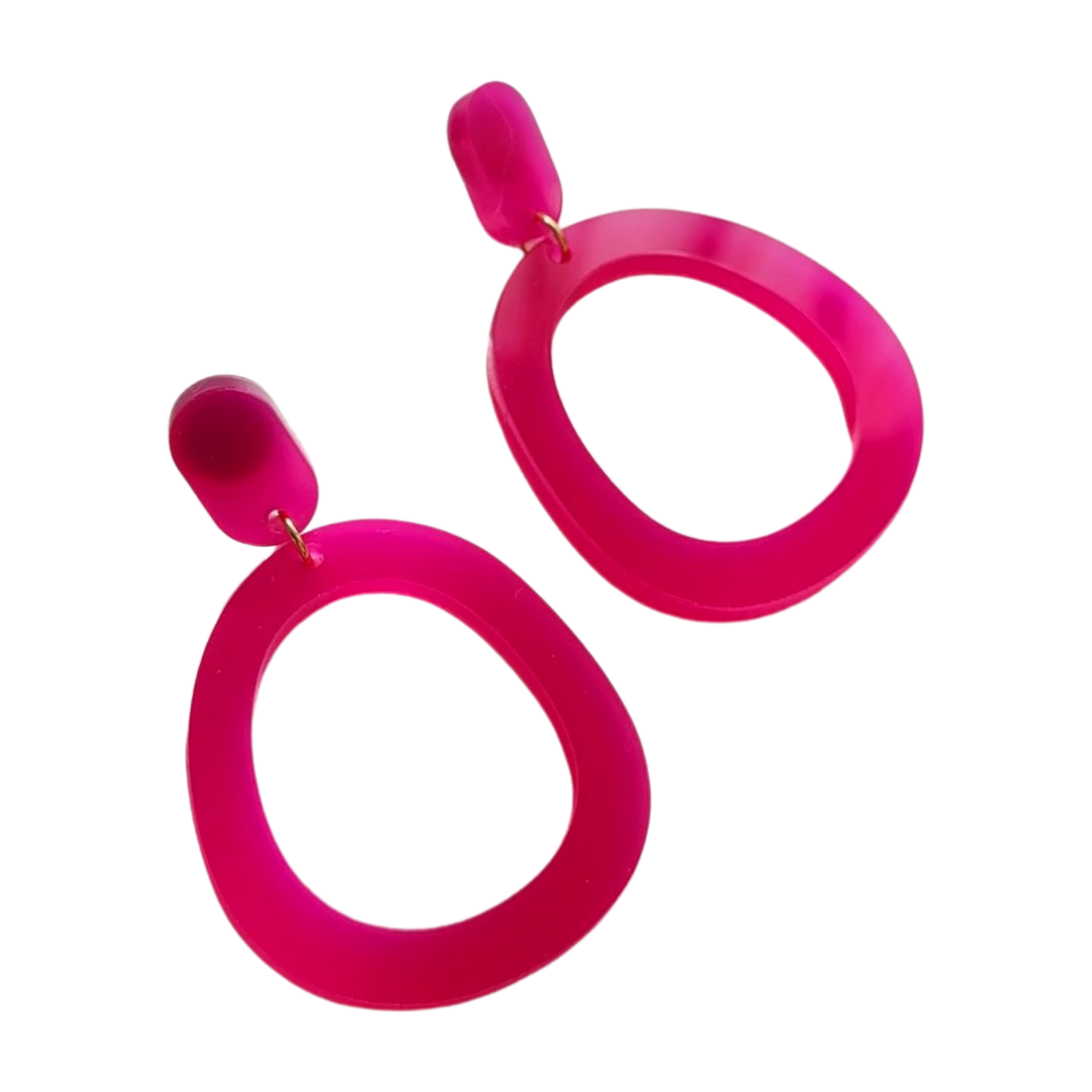 Organische statement oorbellen Willy glans – handgemaakte lichtgewicht oorbellen met glanzende afwerking in meerdere kleuren