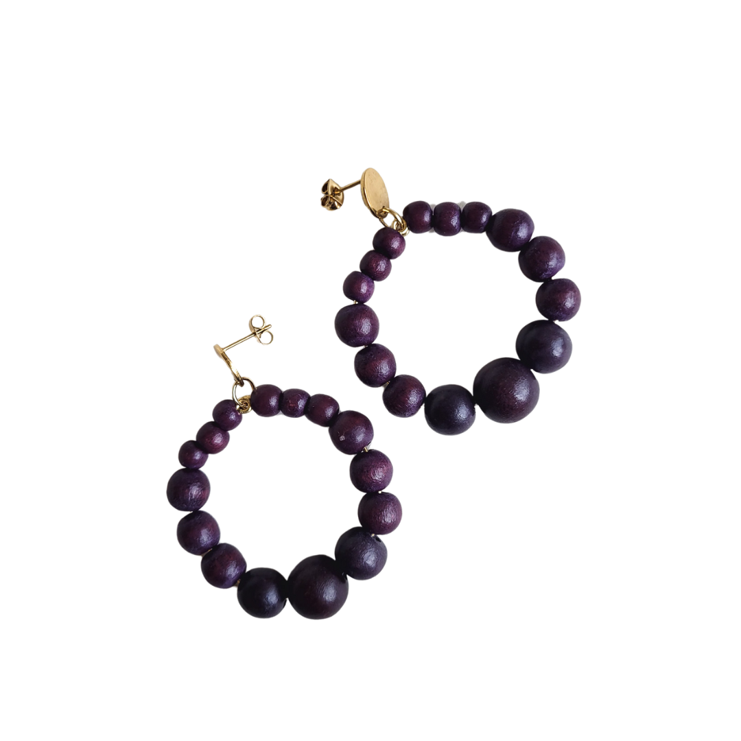 Statement oorbellen kralen | Rond | Mare