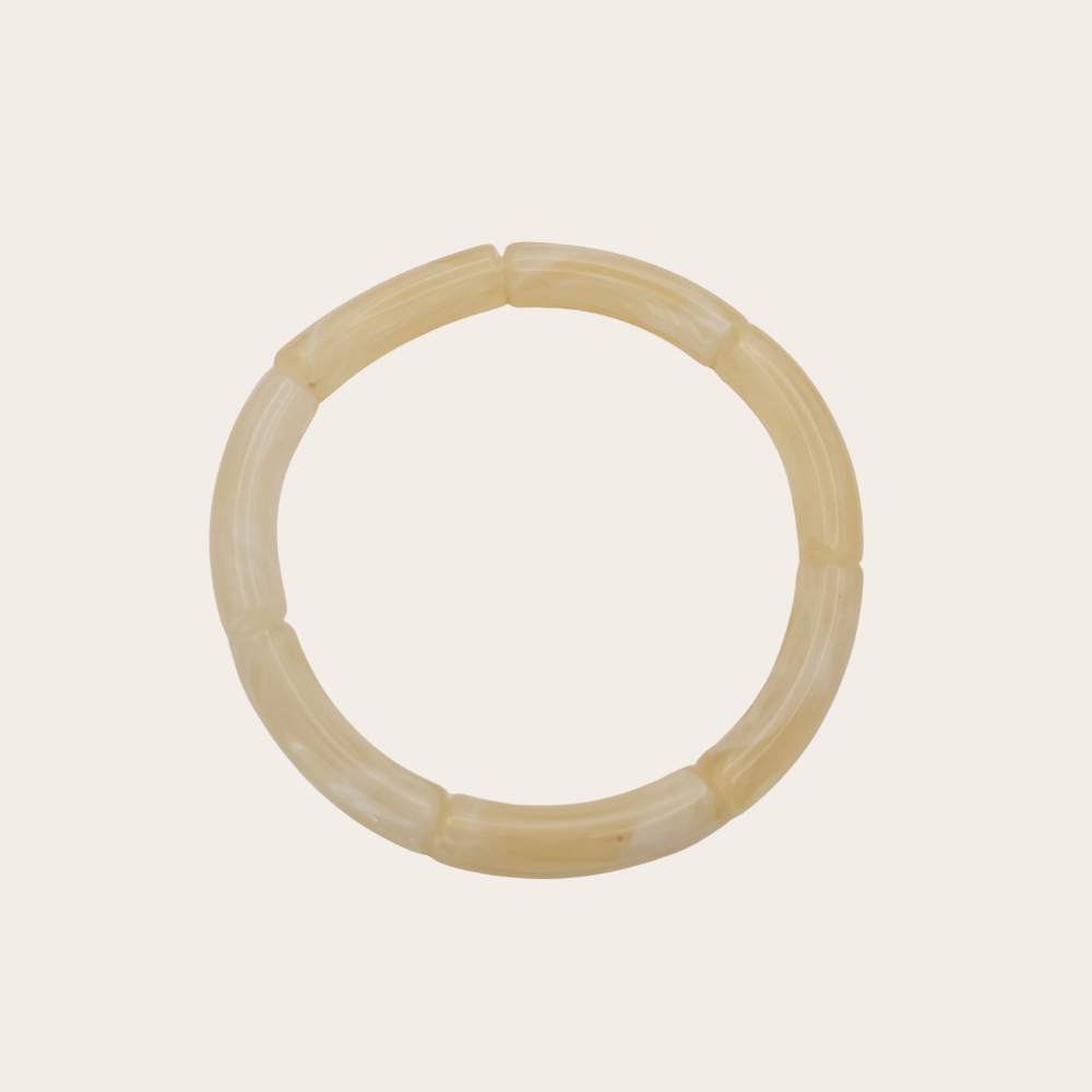 Tube armband | beige marble