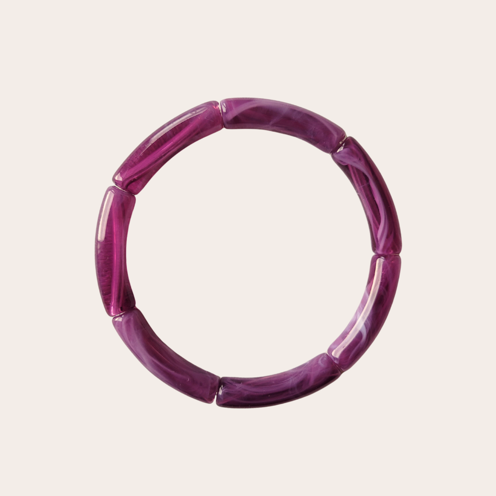 Tube armband | aubergine marble
