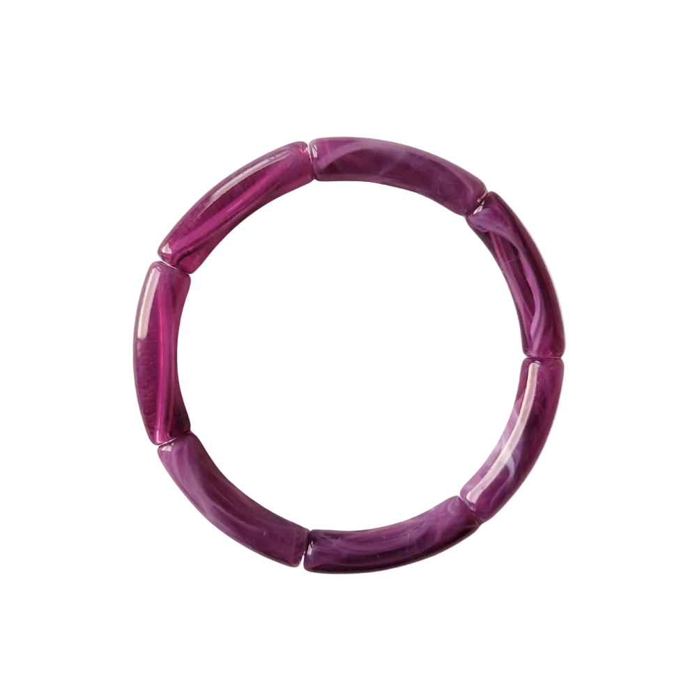 Tube armband | aubergine marble
